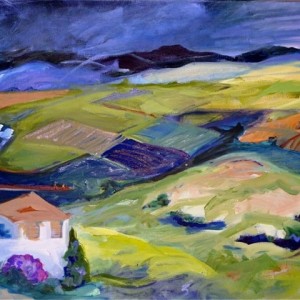 Evening Hovers in the Dimming Light, 2007 oil on canvas, 24" x 30"