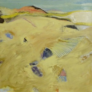 Parched Fields, 2009 oil on panel, 16" x 16"