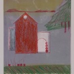 Sweet Home I, 2011 monotype, 6" x 6"