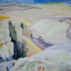 View from Mt. Arbel, 2004 oil on canvas, 28" x 30"