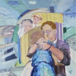 The Embrace-1950 oil on panel, 1984, 42" x 42"