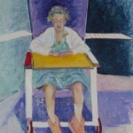 Waiting in Silence, 1996 oil on panel, 28" x 22"